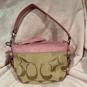 Coach Shoulder bag - Pink and tan canvas
